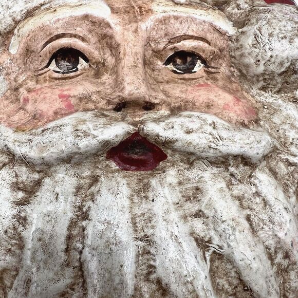 Kurt Adler Santa Claus Papier Mache Box Storage Decorative Oval Vintage 3D *READ - Picture 4 of 13